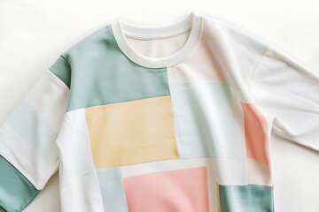 sweatshirt design with oversized pastel color blocks