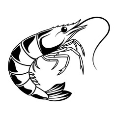 Shrimp Vector Style silhouette Art Design