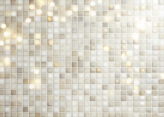 Fototapeta premium Abstract White Mosaic Tile Texture Background - Modern Design Element