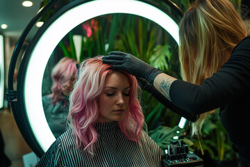 Glamorous Hair Styling Session