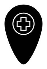 Obraz premium Place icon. Healthcare and medical icon. solid icon style 