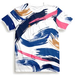 Fototapeta premium t-shirt design with abstract brushstroke patterns