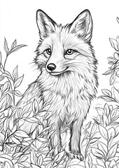 Cute Foxes Coloring Pages