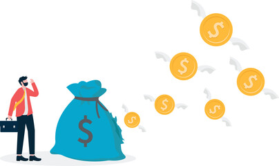 commercial illustrator, business concept
Currency, Flying, Loss, Dollar Sign, Lost, Vector, Absence, Breaking, Money Bag, Banking, Making Money, Sign, Abstract, Finance, Spread Wings, Millionnaire, In