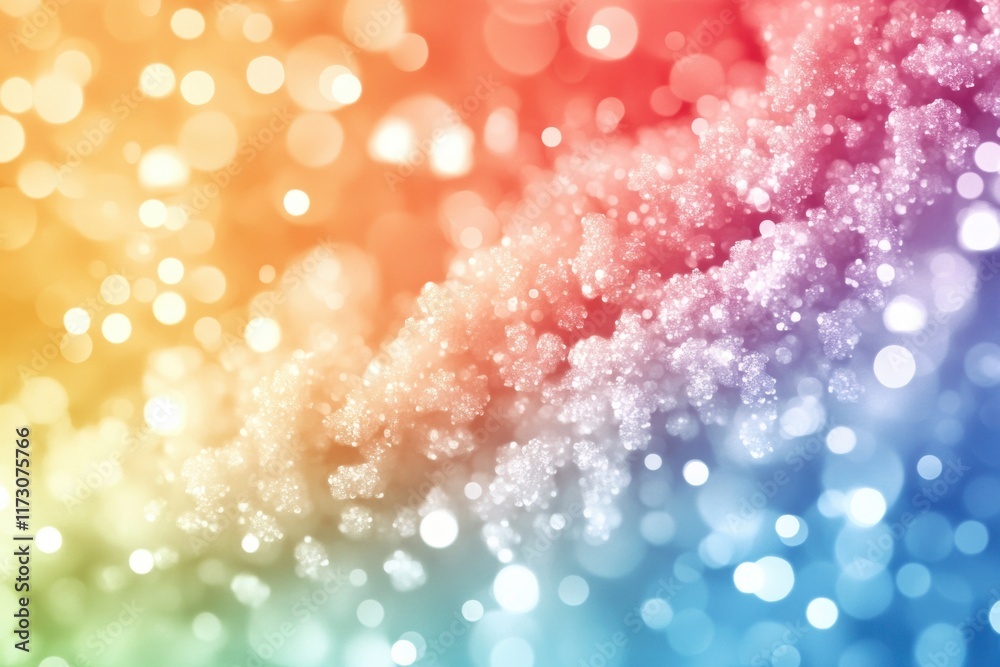 Poster colorful bokeh effect rainbow background