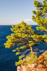 Cliffs in Petrovac na Moru, Montenegro.