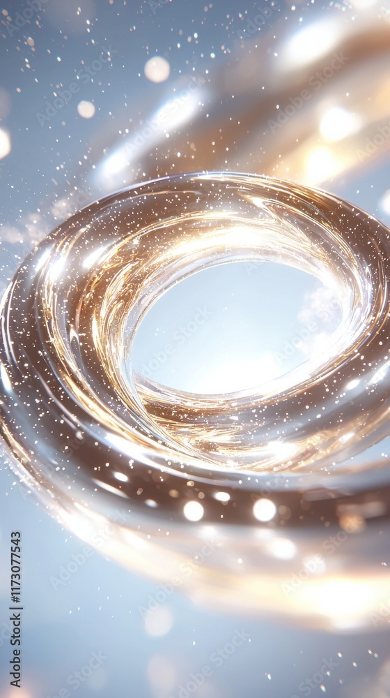 Poster galactic vortex waves digital abstract background motion graphics cosmic environment dynamic viewpoi