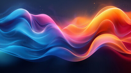 Obraz premium A vibrant abstract swirl background with gradient hues of red, orange, and blue blending into a striking, energetic design.