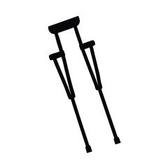 crutches isolated on white background