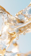 Dynamic energy splash waves in abstract background colorful water reflection digital art vibrant atmosphere close-up view