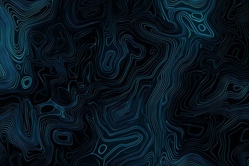 Fototapeta premium Abstract close-up of a glowing blue digital circuit board, showcasing intricate connections and technological design on a black background. 