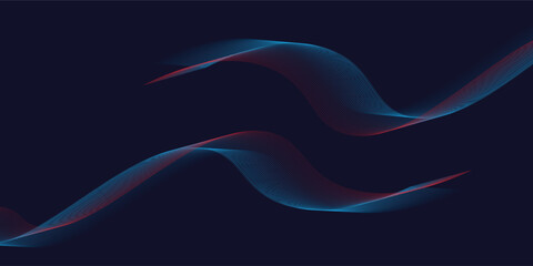 Abstract background with glowing wave. Shiny moving lines design element.