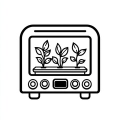 Indoor Plant Growing System with Three Small Plants