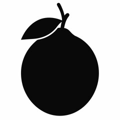 Fototapeta premium Guava black silhouette vector