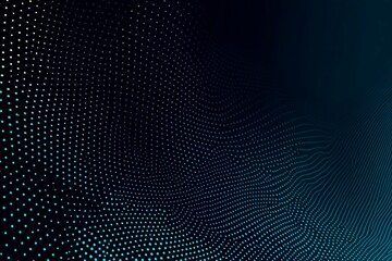 Obraz premium Abstract close-up of a glowing blue digital circuit board, showcasing intricate connections and technological design on a black background. 