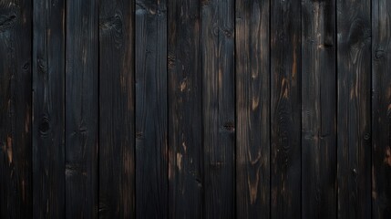 Fototapeta premium Dark Charred Wood Planks Background Texture