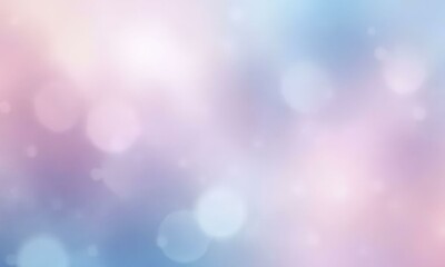 Obraz premium Abstract Background With Soft Pastel Hues Of Pink, Blue, And Purple, Featuring Bokeh Light Spots For A Calming Atmosphere