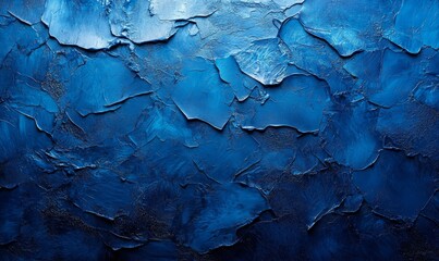 Obraz premium Vibrant cobalt blue gradient background, textured shapes texture, desktop wallpaper, copy space available, Generative AI