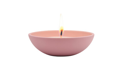 Soft Pink Candle with Flame