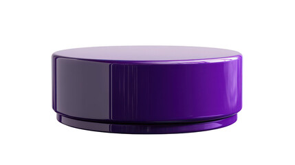 Glossy Purple Container on a White Background