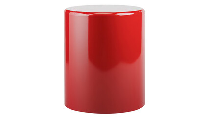 Glossy Red Cylinder Vase for Modern Decor