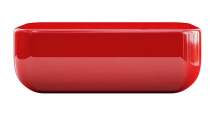 Modern Red Glossy Cube Sculpture for Home Decor