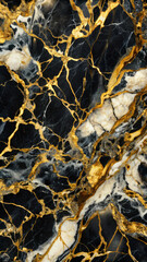 black and gold marble texture background