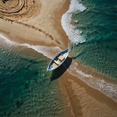 boat in a sea shore