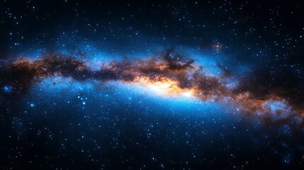 Fototapeta premium Celestial cosmic nebula with stars.