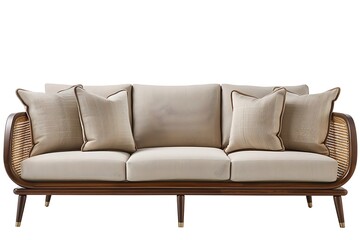 Fototapeta premium contemporary sofa with neutral color and clean lines