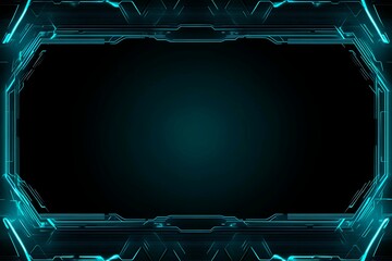 Abstract close-up of a glowing blue digital circuit board, showcasing intricate connections and technological design on a black background.

