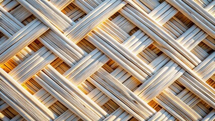Aerial View Whitewashed Bamboo Lattice Pattern Texture, Drone Photography