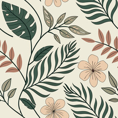 seamless pattern with leaves