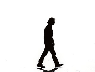 Fototapeta premium person silhouette holding shopping bag