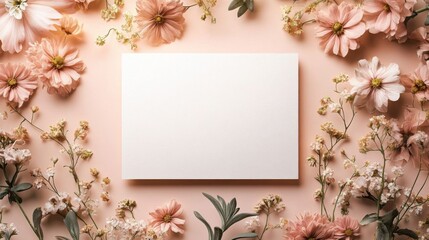 A beautiful wedding invitation mockup.