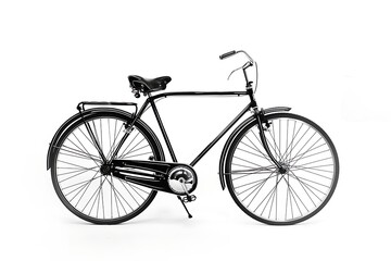 Outline of a bicycle on a white background