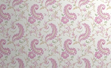 A luxurious silk fabric draped with a vibrant paisley pattern showcasing rich colors and intricate details