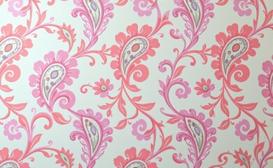 A luxurious silk fabric draped with a vibrant paisley pattern showcasing rich colors and intricate details