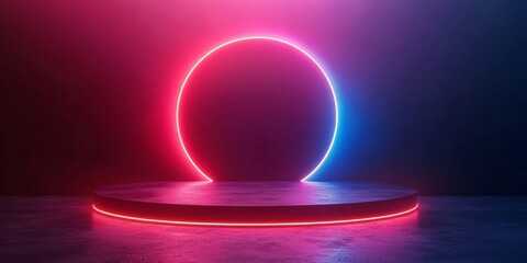 Neon Fluid Motion Design, Generative AI