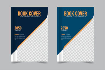 Obraz premium Modern background print-ready book cover design, 2 creative color variation, modern style book cover design or report cover with image 