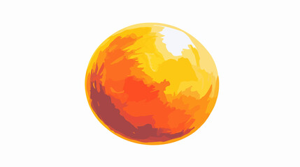 Wide-angle cartoon vector design of an isolated sun draw for online use