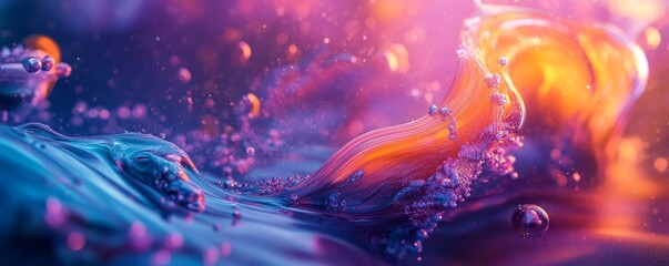 Vibrant Fluid Digital Design, Generative AI