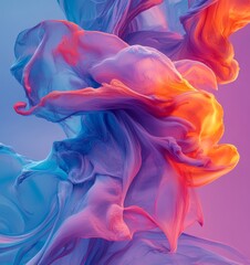 Obraz premium Fluid Digital Color Design, Generative AI