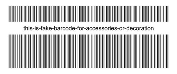 barcode icon, fake barcode vector illustration isolated on white background.