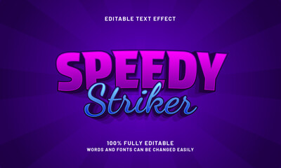 speedy striker editable text effects with a game and football theme