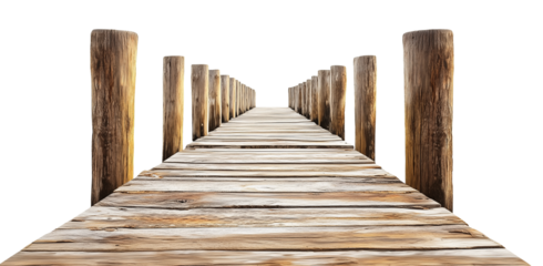 wooden pier dock, seaside weathered boardwalk, cutout png