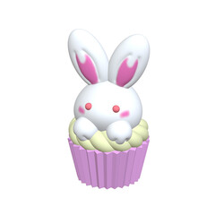 easter bunny with eggs bunny cupcake 
