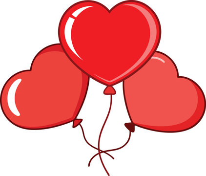 valentine day heart shape balloon, element, love balloon, - Powered by Adobe