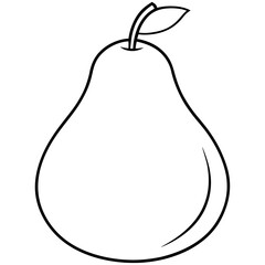 Pear line art art vector