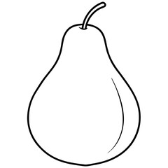 Pear line art art vector